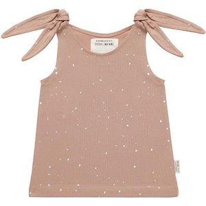 Little Indians Tanktop Dots Meisjes Katoen Bruin Maat 134