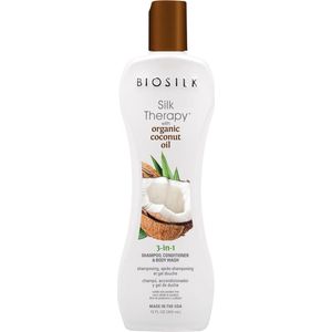 Farouk Systems - Silk Therapy Organic Coconut Oil 3in1 Shampoo - Šampon, kondicionér a sprchový gel 3v1