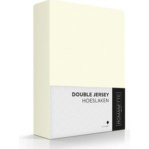 Romanette Hoeslaken Double Jersey Ivoor 160/180/200 x 200/210/220 cm