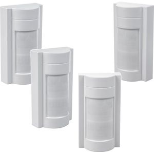 Maclean - Infrarood PIR bewegingsmelder voor buiten - huisdier immuun - max.1200W, IP65, MCE385 W - Set van 4 stuks - Wit