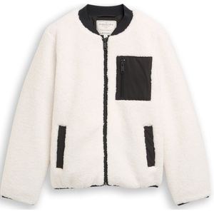 TOM TAILOR - Winterjas - Zwart/Wit - Bomberjack - Licht Gevoerd - Color-Blocking