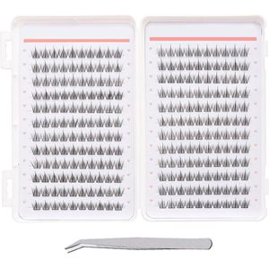 288 Pcs Self Adhesive Eyelashes met Tweezers - 24 Rows DIY Eyelashes - Geen Lijm Nodig - Zachte 5D Natuurlijke Valse Wimpers - Wimperextensions Kit