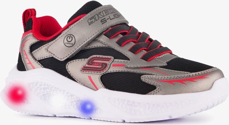 Skechers - Meteor-Lights - Sneakers - Grijs - Uitneembare zool