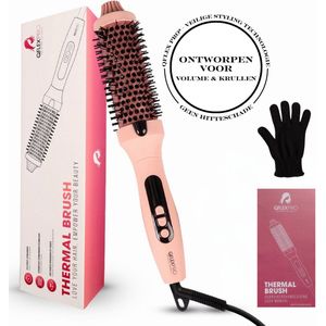 QFLEX PRO® Thermal Brush - Keramische Warmteborstel - Haardroger - 38 mm - 10 Warmtestanden - 2m Snoer