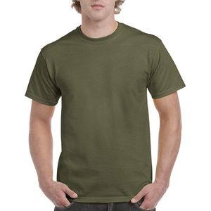 T-shirt met ronde hals 'Ultra Cotton' Gildan Military Green - 2XL