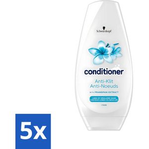 5 x Schwarzkopf - Conditioner - Anti-Klit - Lang of Krullend haar - 250ml - Frangipani Extract - Duurzame Conditioner - Herbruikbare Verpakking