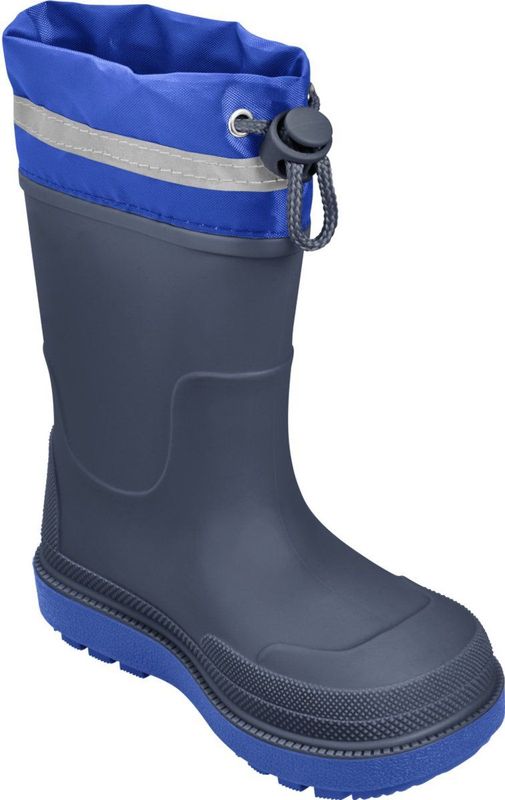 Playshoes Uniseks regenlaarzen voor kinderen, marine manchet, 24 EU