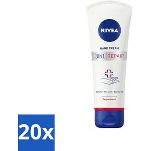 NIVEA - Handcrème - 3-in-1 Herstel - Verlicht - Herstelt - Beschermt - 100 ml - Bulkverpakking - 20 stuks