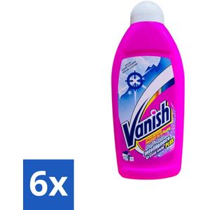 Vanish Gordijnen - Kristalwit - Wasmiddel - Zonder Chloor - Witte Was - 500 ml - Voordeelverpakking - 6 stuks