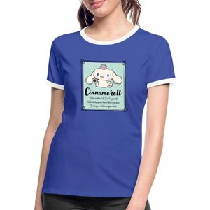 Cinnamoroll Don't Overthink It. Just Be Yourself Vrouwen Contrast Shirt