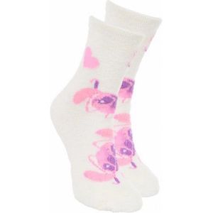 Disney Stitch - Fluffy huissokken van Disney Stitch - offwhite - maat 36/38