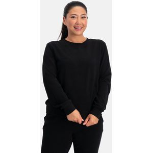 Comfortabel & Zijdezacht Bamboo Basics Lounge sweater Hailey - Zwart - S