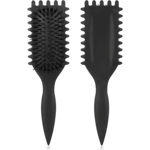 Define Brush Curl - Defining Brush - Haarborstel - Krullen - Styling - Curl Brush - Borstel Voor Krullend Haar - Krullen Kam - Krullenborstel - Zwart