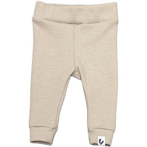 Newborn broekje skinny Waffle dark beige maat 44