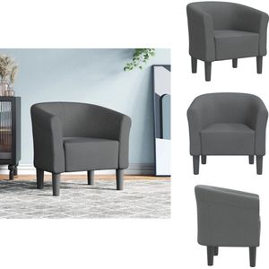vidaXL Kuipstoel - Kuipstoelen - Fauteuil - Relaxfauteuil - Kuipstoel stof donkergrijs