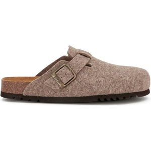 SCHOLL OLIVIER NEW Felt Mens Light Brown FALSO Clogs - Light Brown - Maat 42