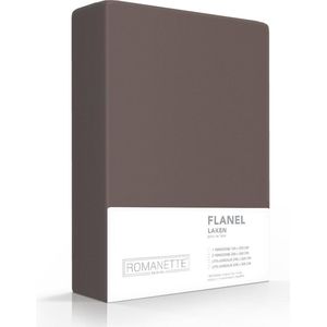 Warme Flanel Lits-jumeaux Laken Taupe | 240x260 | Ideaal Tegen De Kou | Zacht En Comfortabel