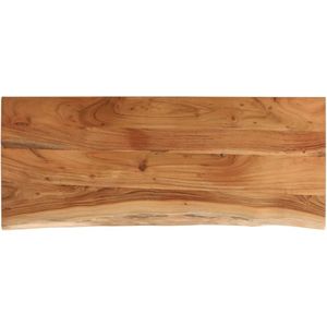 vidaXL - Tafelblad - rechthoekig - natuurlijke - rand - 100x40x2,5 - cm - acaciahout