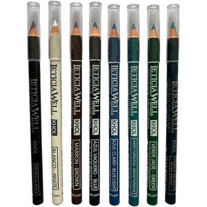 Leticia Well - Set met 8 Kohl / Kajal Oogpotlood / Eyeliner Pencil - Zwart - Wit - Bruin - Donker Blauw - Kobalt Blauw - Turquoise Groen - Helder Groen - Groen - Set met 8 stuks