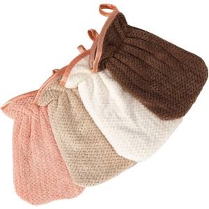 Set of 4 Terry Washcloths Wash Cloths Coral Velvet Microfibre, Face Wash Cloth, Body Wash Cloth, 13 x 20 cm