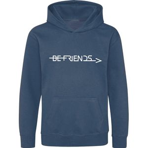 Be Friends Hoodie - Be Friends - Kinderen - Blauw - Maat 9-11 jaar