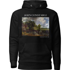 John Constable 'De Hooiwagen' (""The Hay Wain"") Beroemd Schilderij Hoodie | Unisex Premium Kunst Hoodie | Zwart | L
