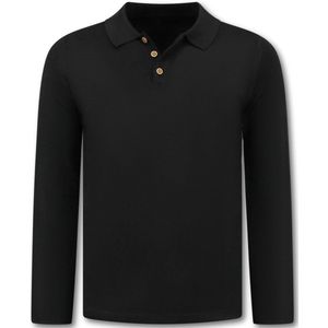 Trui Heren - Polo Lange Mouw Heren - 536 - Zwart