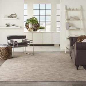 Indoor/Outdoor Solid Beige Area Rug- 5' x 7' - Postiano
