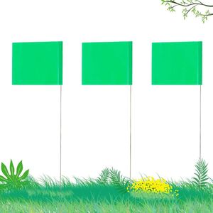 2 x 3 inch Ringvlaggen met Stalen Paal - Set van 42 Draadvlagmarkers voor Industriële Ondergrondse Nutsvoorzieningen, Riolering en Landmeetkundige toepassingen .