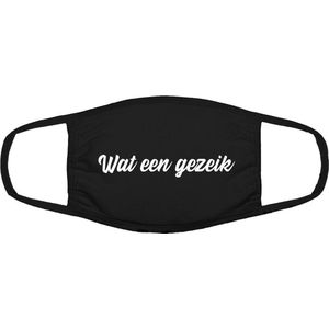 Wat een gezeik mondkapje | grappig | wijnen | gezichtsmasker | bescherming | bedrukt | logo | Zwart mondmasker van katoen, uitwasbaar & herbruikbaar. Geschikt voor OV