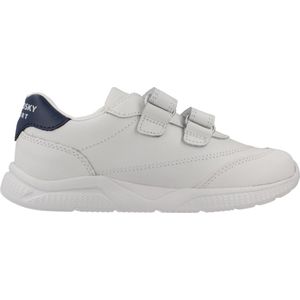 Pablosky Uniseks sportschoenen van leer met klittenbandsluiting, Wit, 21 EU