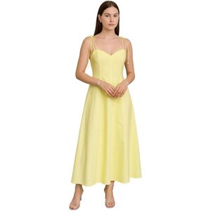 Trendyol Roze Taille Open Geweven Maxi-Jurk Twoss25El00870