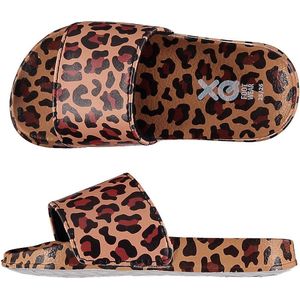 XQ Footwear - Slippers - Panterprint - Camel - Maat 25/26