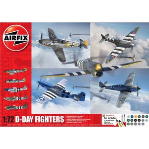 1:72 Airfix 50192 D-Day Fighters - 5 Vliegtuigen - Geschenkset Plastic Modelbouwpakket