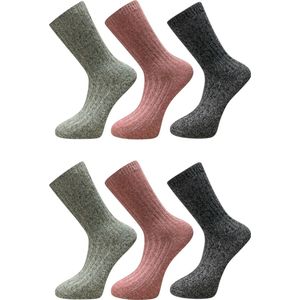 Noorse Wollen Sokken Wintersokken Alpaka Sokken 6 Pack