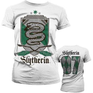 Harry Potter Dames Tshirt -S- Slytherin 07 Wit