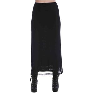 Banned - Phenex Slit Mesh Rok - XS - Zwart