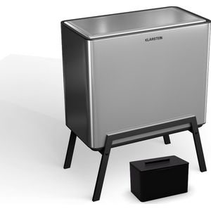 Klarstein Yuma - Afvalbak - 40 Liter - Roestvrij staal