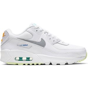 Nike Air Max 90 Leather GS Wit / Oranje  - Kinder Sneaker - CZ5868-100 - Maat 36.5