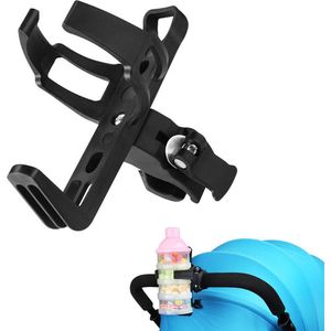 Bekerhouder Fiets - Bidonhouder Fiets Met Klem - Universele Bekerhouder Kinderwagen - Bekerhouder Buggy - Blikjeshouder - Cupholder Kinderwagen - Bekerhouder Rolstoel - 360° Rotatie - Voor Fietsen, Mountainbikes, Kinderwagen En Rolstoel - Zwart