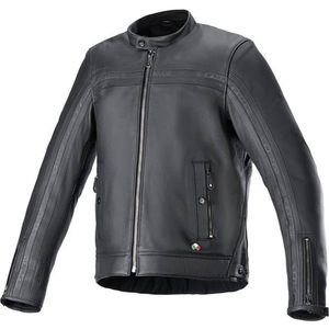 Alpinestars Dyno Leather Jacket Black Black 2XL - Maat - Jas