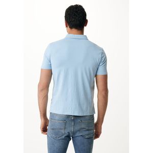 KEVIN Basic Short Sleeve Jersey Polo Mannen - Blauw/Lila - Maat L
