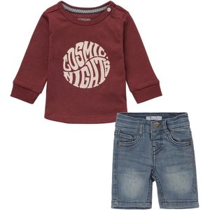 Koko Noko - Noppies - Kledingset - 2delig - Blue Jeans - Shirt Jaroslavi Andorra - Maat 86