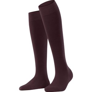 FALKE Softmerino warme ademende merinowol katoen kniekousen dames rood - Matt 35-36