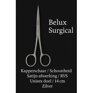 Belux Surgical/ Kapperschaar / Schoonheid / Satijn afwerking / RVS / Unisex doel /14 cm /Zilver