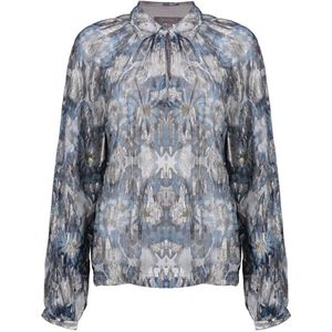 Geisha - Blouse - Blauw - Viscose - Subtiele Shimmer