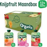 Organix Knijpfruit Maandbox 12+ Maanden - 30 stuks - 100% Biologisch - Knijpzakje Peuter
