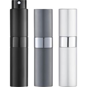 Boraboi® Stijlvolle Reisset van 3 Navulbare Parfumverstuivers in Verschillende Kleuren, Compact en Lekvrij