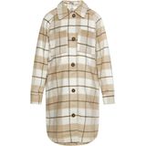 DreiMaster - Overhemdjasje - Ruitje Beige - Wolmix - Dames