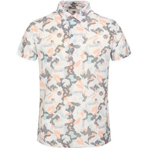 Gabbiano Overhemd Polo Jersey Camo Printed 234544 101 White Mannen Maat - L